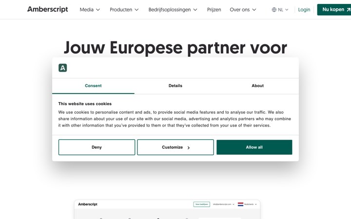 Website van AmberScript