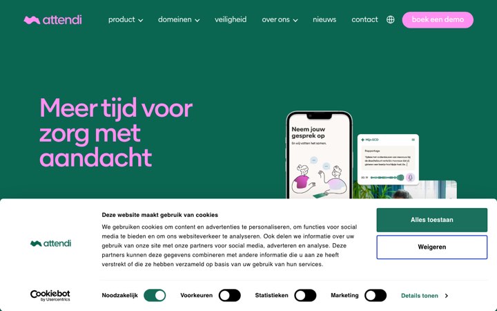 Website van Attendi