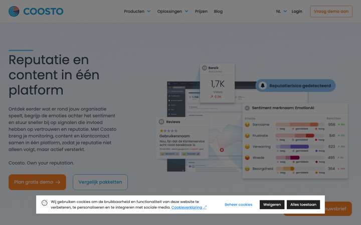 Website van Coosto