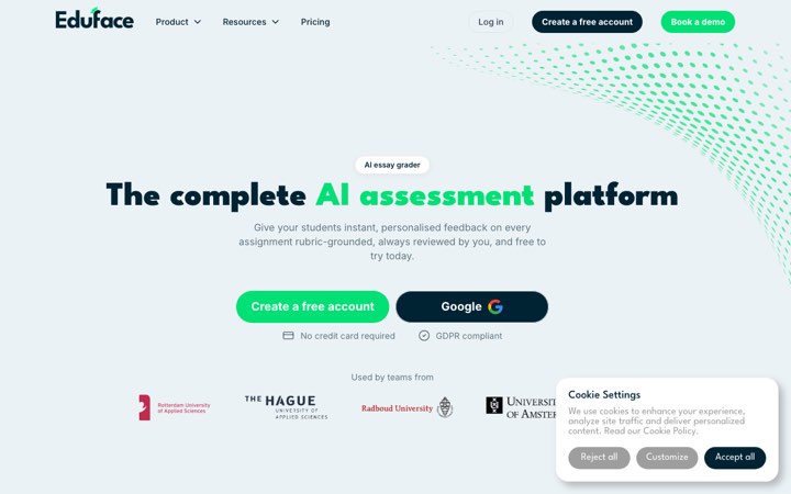 Website van Eduface