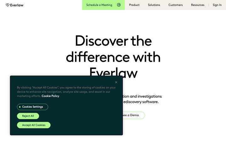 Website van Everlaw