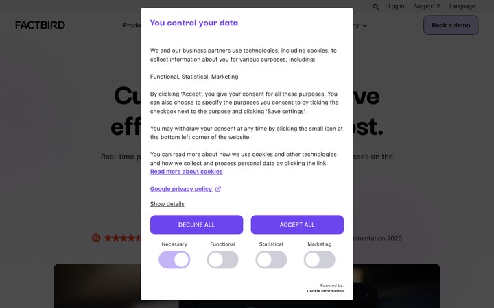 Website van Factbird