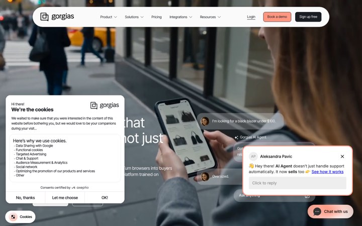 Website van Gorgias