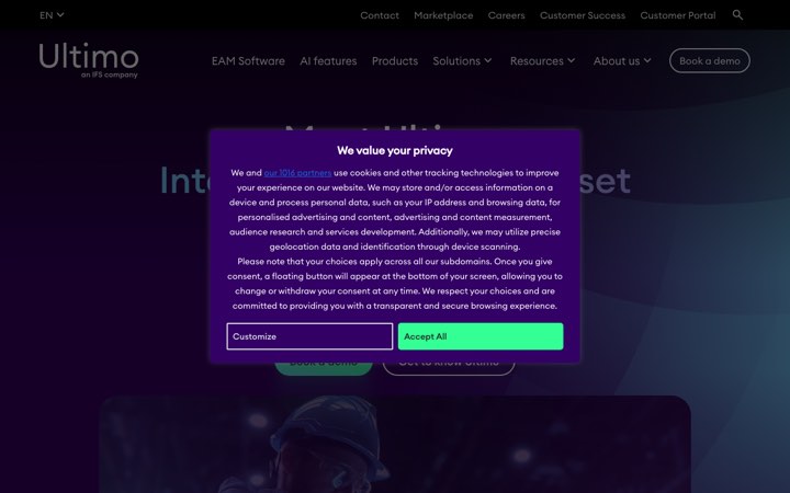 Website van IFS Ultimo