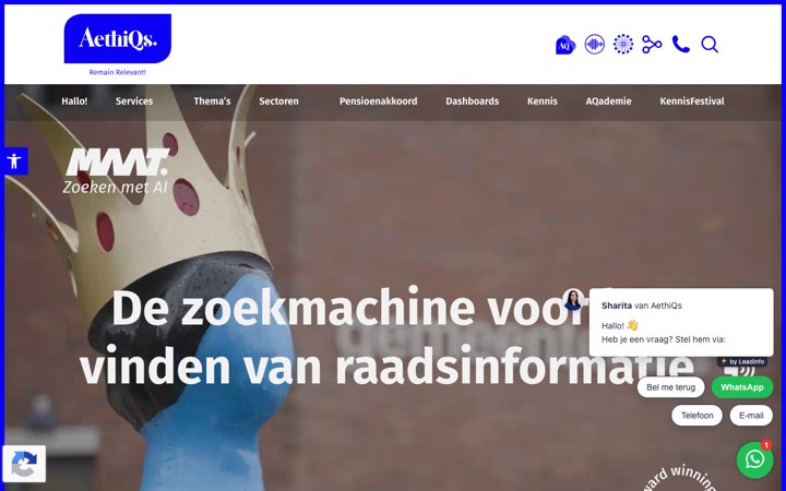 Website van MAAT Raadsinformatie