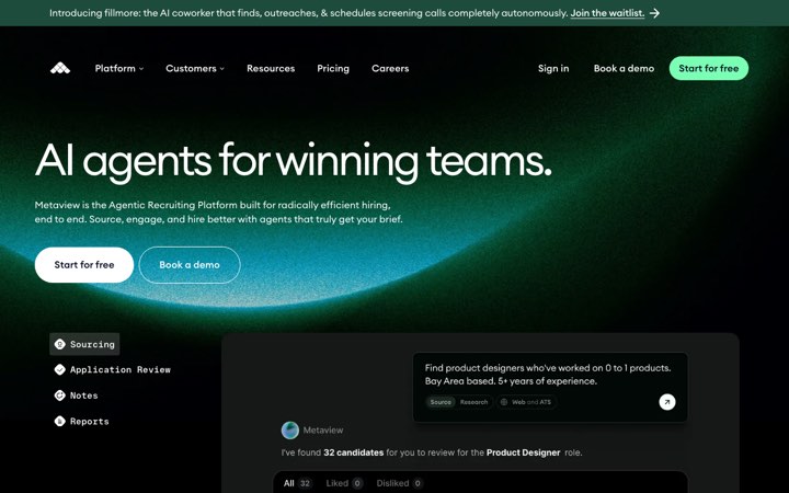 Website van Metaview