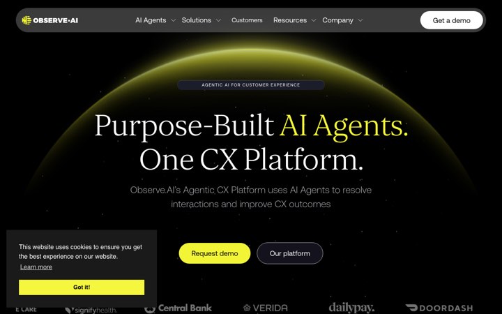 Website van Observe.AI