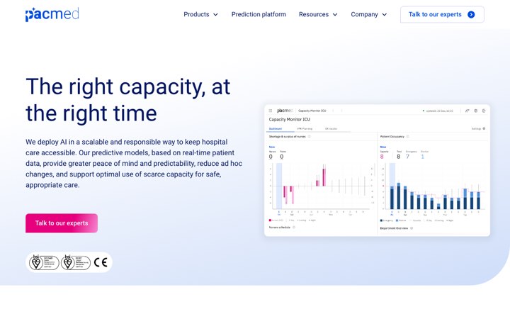 Website van Pacmed
