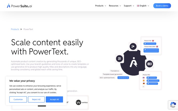 Website van PowerText
