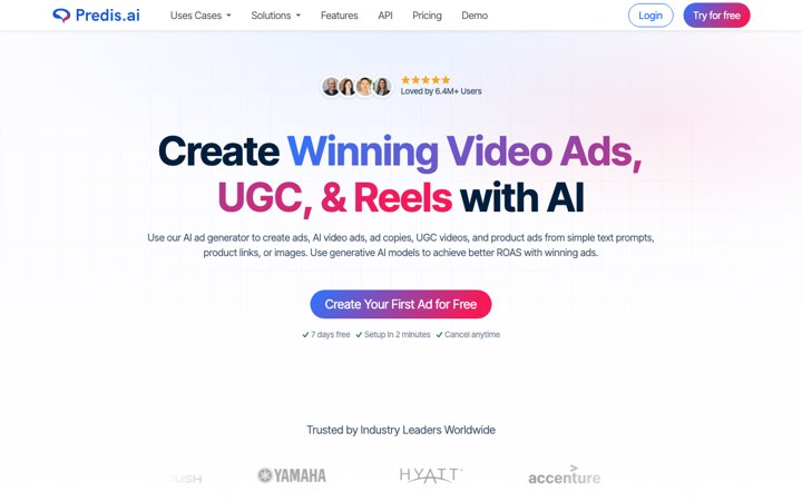 Website van Predis.ai