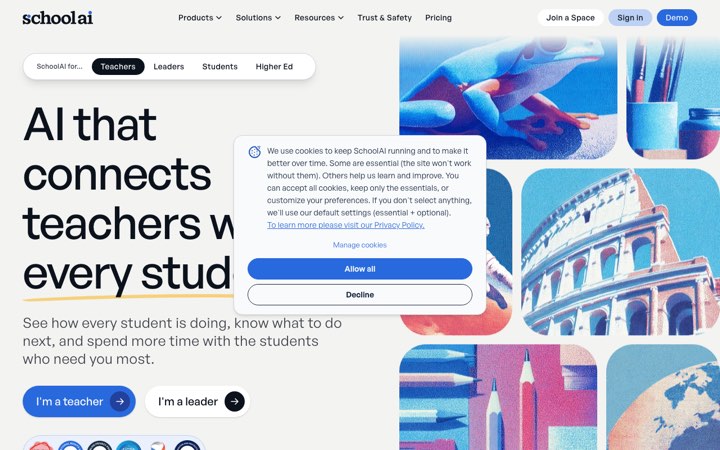 Website van SchoolAI