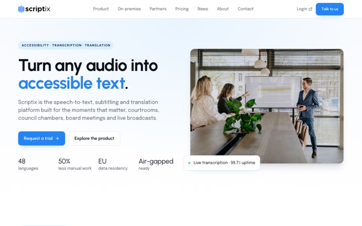 Website van Scriptix
