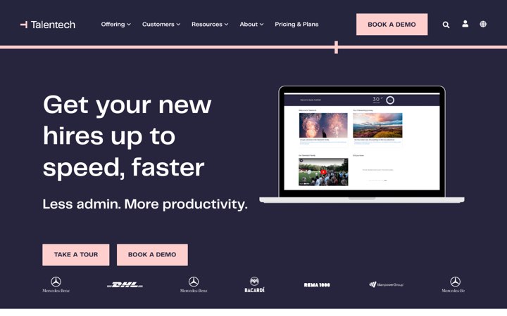Website van Talentech Onboarding (Talmundo)