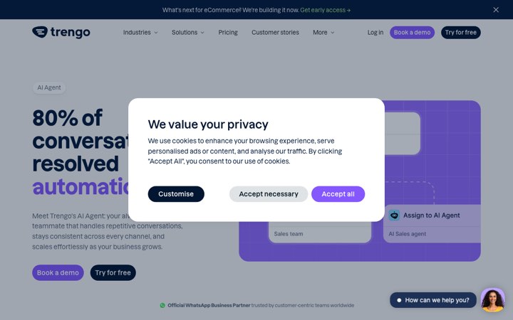 Website van Trengo AI HelpMate