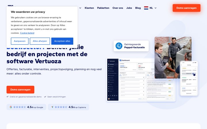 Website van Vertuoza