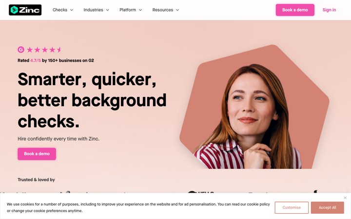 Website van Zinc